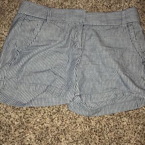 Blue striped shorts